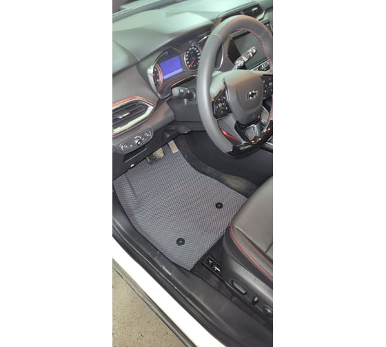 Ковры в салон автомобиля Eva Smart chevrolet trailblazer iii 2020 - эва сота чёрные c бежевой окантовкой 3768-B5A1-S