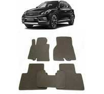 Ковры в салон автомобиля Eva Smart infiniti qx50 2013 - 2017 эва сота чёрные c черной окантовкой 2601-B5B5-S