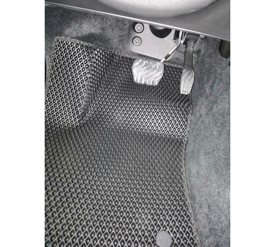 Ковры в салон автомобиля Eva Smart infiniti qx55 2021 - эва сота коричневые c бежевой окантовкой 3722-A6A1-S