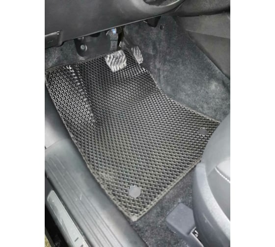 Ковры в салон автомобиля Eva Smart infiniti qx55 2021 - эва сота бежевые c черной окантовкой 3722-A1B5-S