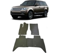 Ковры в салон автомобиля Eva Smart land rover range rover iv 2012 - эва сота чёрные c бежевой окантовкой 1398-B5A1-S
