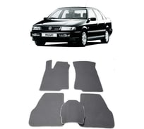 Ковры в салон автомобиля Eva Smart volkswagen passat b4 1993 - 1997 эва сота чёрные c синей окантовкой 2180-B5B2-S