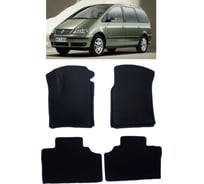 Ковры в салон автомобиля Eva Smart volkswagen sharan i рестайлинг 2 2003 - 2010 эва сота чёрные c красной окантовкой 2394-B5A7-S
