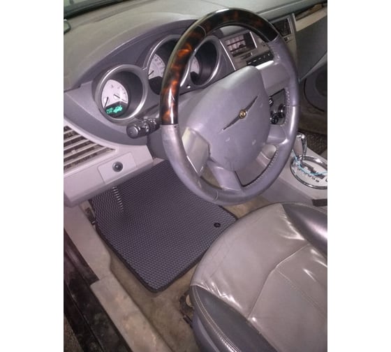 Ковры в салон автомобиля Eva Smart chrysler sebring iii 2006 - 2010 эва сота серые c синей окантовкой 3712-B1B2-S 1