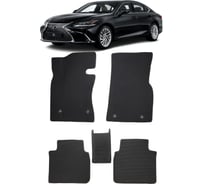 Ковры в салон автомобиля Eva Smart lexus es vii 2019 - эва сота бежевые c синей окантовкой 3318-A1B2-S