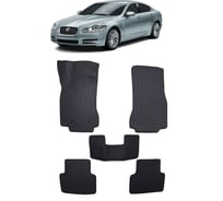 Ковры в салон автомобиля Eva Smart jaguar xf i 2007 - 2011 эва сота коричневые c черной окантовкой 1320-A6B5-S