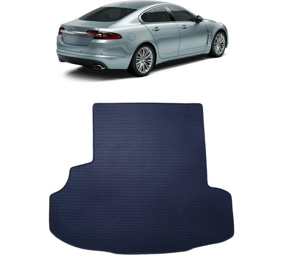 Ковры в салон автомобиля Eva Smart jaguar xf i 2007 - 2011 эва сота коричневые c бежевой окантовкой 1320-A6A1-S