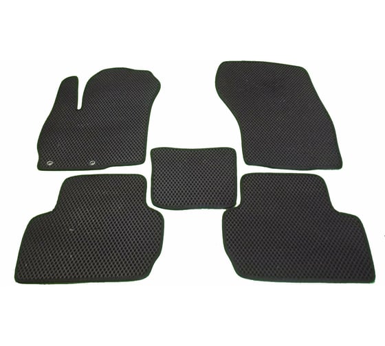 Ковры в салон автомобиля Eva Smart citroen с - crosser 2007 - 2012 эва сота чёрные c красной окантовкой 1155-B5A7-S