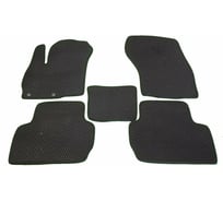 Ковры в салон автомобиля Eva Smart citroen с - crosser 2007 - 2012 эва сота чёрные c синей окантовкой 1155-B5B2-S