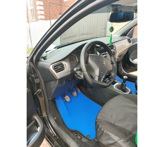 Ковры в салон автомобиля Eva Smart citroen с - elysee 2013 - эва сота серые c черной окантовкой 1154-B1B5-S 1