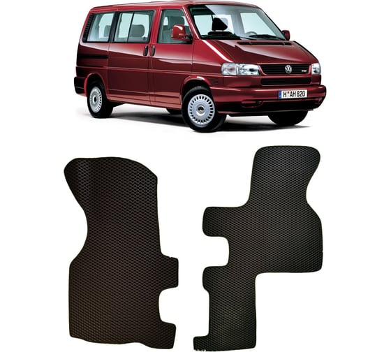 Ковры в салон автомобиля Eva Smart volkswagen t4 caravelle 1991 – 2003 эва сота бежевые c черной окантовкой 3130-A1B5-S 1
