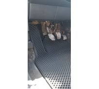 Ковры в салон автомобиля Eva Smart citroen berlingo ii 2008 - 2012 эва сота серые c синей окантовкой 3139-B1B2-S