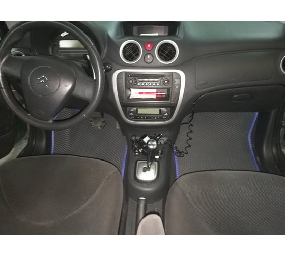 Ковры в салон автомобиля Eva Smart citroen c3 хэтчбек 2002 - 2006 эва сота серые c бежевой окантовкой 2350-B1A1-S