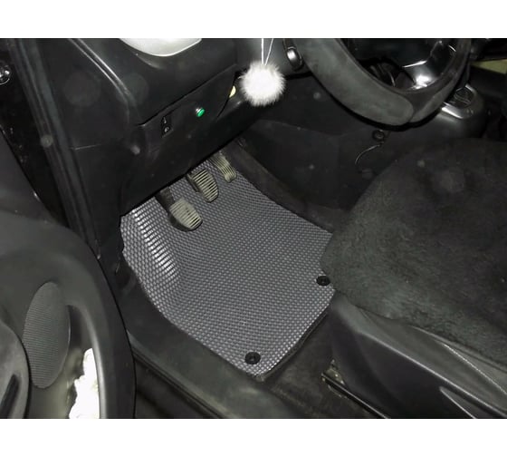 Ковры в салон автомобиля Eva Smart citroen c3 picasso 2009 - 2017 эва сота серые c бежевой окантовкой 2706-B1A1-S