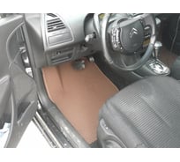 Ковры в салон автомобиля Eva Smart citroen c4 i хэтчбек 2004 - 2010 эва сота коричневые c коричневой окантовкой 1147-A6A6-S