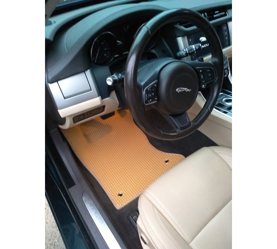 Ковры в салон автомобиля Eva Smart jaguar xf ii 2015 - эва сота серые c серой окантовкой 2295-B1B1-S