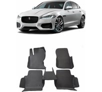 Ковры в салон автомобиля Eva Smart jaguar xf ii вариант макси 3d 2015 - эва сота чёрные c черной окантовкой 2298-B5B5-S