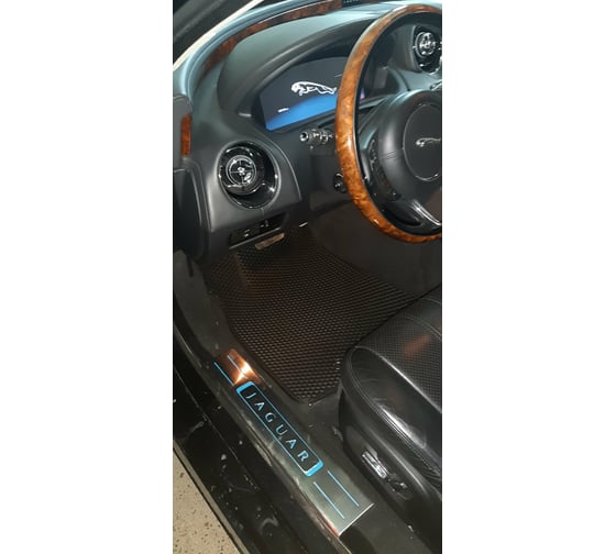 Ковры в салон автомобиля Eva Smart jaguar xj iv (x351) 2009 - 2015 эва сота чёрные c черной окантовкой 3095-B5B5-S