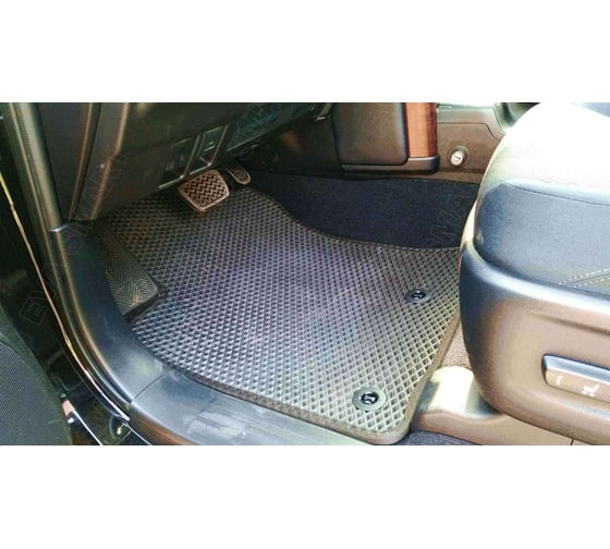 Ковры в салон автомобиля Eva Smart lexus gx ii 460 2009 - эва сота чёрные c бежевой окантовкой 1410-B5A1-S