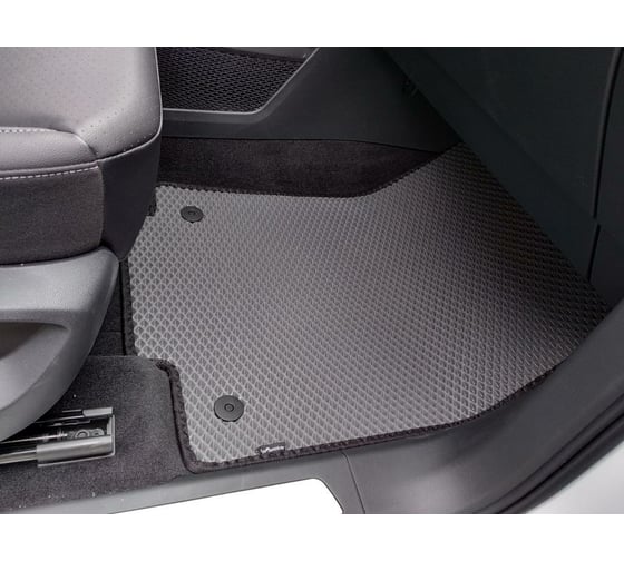 Ковры в салон автомобиля Eva Smart volkswagen teramont i 5мест 2017 - эва сота бежевые c синей окантовкой 3436-A1B2-S