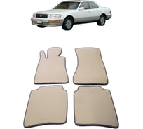 Ковры в салон автомобиля Eva Smart lexus ls ii 1994 - 2000 эва сота серые c коричневой окантовкой 2559-B1A6-S