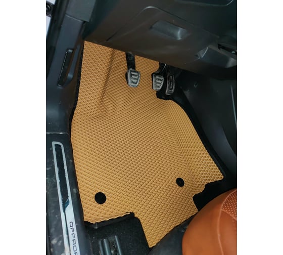 Ковры в салон автомобиля Eva Smart volkswagen tiguan ii вариант макси 3d 2016 - эва сота бежевые c бежевой окантовкой 3386-A1A1-S