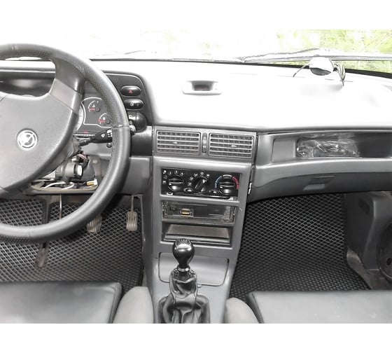 Ковры в салон автомобиля Eva Smart daewoo nexia 1995 - 2016 эва сота чёрные c красной окантовкой 1169-B5A7-S 1