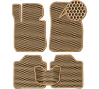 Ковры в салон автомобиля Eva Smart jac s7 2020 - эва сота бежевые c бежевой окантовкой 3854-A1A1-S