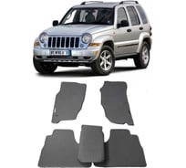 Ковры в салон автомобиля Eva Smart jeep cherokee (kj) 2001 - 2007 эва сота бежевые c красной окантовкой 2197-A1A7-S