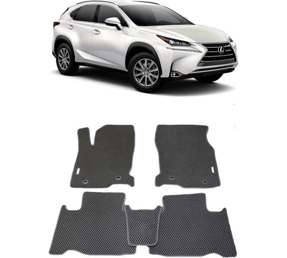 Ковры в салон автомобиля Eva Smart lexus nx i 2014 - 2021 эва сота бежевые c красной окантовкой 1419-A1A7-S 1