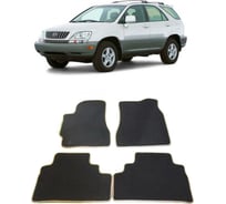 Ковры в салон автомобиля Eva Smart lexus rx i 1997 - 2003 эва сота чёрные c серой окантовкой 1420-B5B1-S