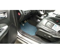 Ковры в салон автомобиля Eva Smart dodge journey i рестайлинг 2011 - 2020 эва сота чёрные c коричневой окантовкой 3001-B5A6-S