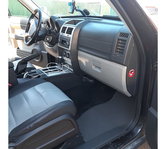 Ковры в салон автомобиля Eva Smart dodge nitro 2007 - 2011 эва сота чёрные c красной окантовкой 1173-B5A7-S 1