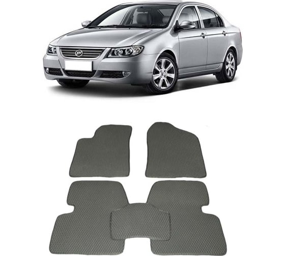 Ковры в салон автомобиля Eva Smart lifan solano (620, 630) 2008 - 2016 эва сота бежевые c красной окантовкой 1436-A1A7-S