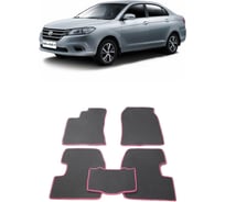 Ковры в салон автомобиля Eva Smart lifan solano ii 2016 - эва сота чёрные c черной окантовкой 2527-B5B5-S