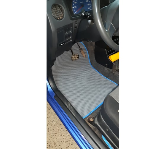 Ковры в салон автомобиля Eva Smart daihatsu cuore vi 2003 - 2007 эва сота серые c серой окантовкой 3144-B1B1-S 1