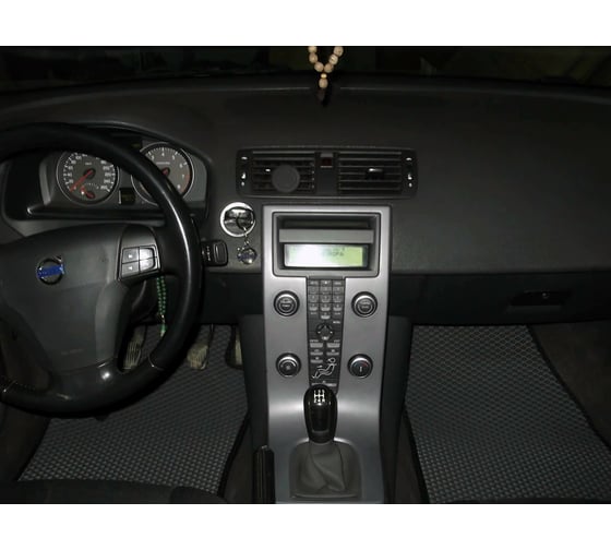 Ковры в салон автомобиля Eva Smart volvo s40 ii 2004 - 2012 эва сота бежевые c черной окантовкой 1894-A1B5-S