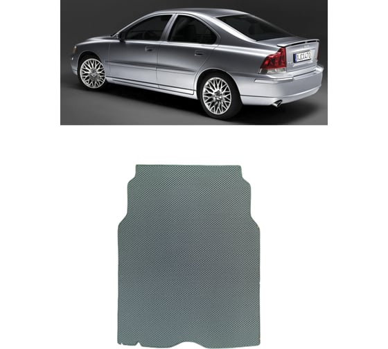 Ковры в салон автомобиля Eva Smart volvo s60 i 2000 - 2009 эва сота чёрные c черной окантовкой 1895-B5B5-S