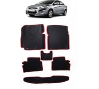 Ковры в салон автомобиля Eva Smart hyundai solaris i вариант макси 3d 2011 - 2017 эва сота коричневые c серой окантовкой 2691-A6B1-S