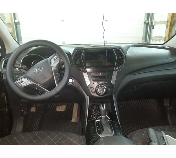 Ковры в салон автомобиля Eva Smart hyundai santa fe iii 5мест вариант макси 3d 2012 - 2018 эва сота коричневые c черной окантовкой 3451-A6B5-S