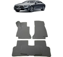 Ковры в салон автомобиля Eva Smart mercedes-benz cls-класс (c257) 2018 - эва сота коричневые c красной окантовкой 2820-A6A7-S