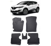 Ковры в салон автомобиля Eva Smart renault kaptur вариант макси 3d 2016 - эва сота коричневые c красной окантовкой 3265-A6A7-S