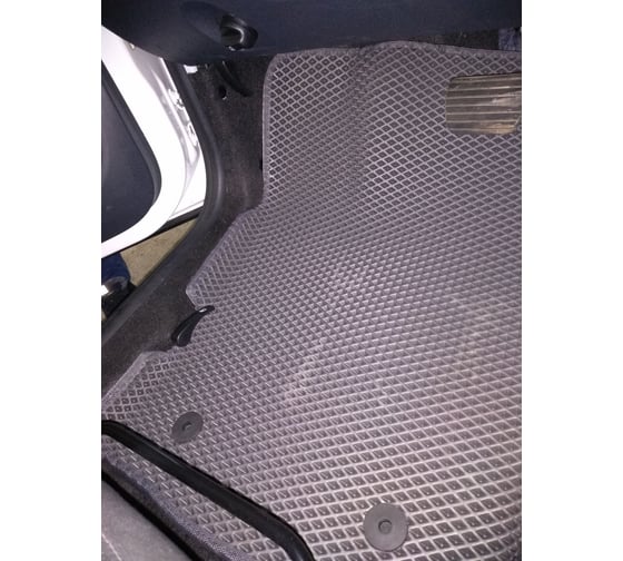 Ковры в салон автомобиля Eva Smart renault logan ii вариант макси 3d 2012 - эва сота серые c черной окантовкой 3067-B1B5-S