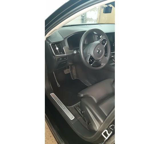Ковры в салон автомобиля Eva Smart volvo s90 ii 2016 - эва сота коричневые c серой окантовкой 3296-A6B1-S