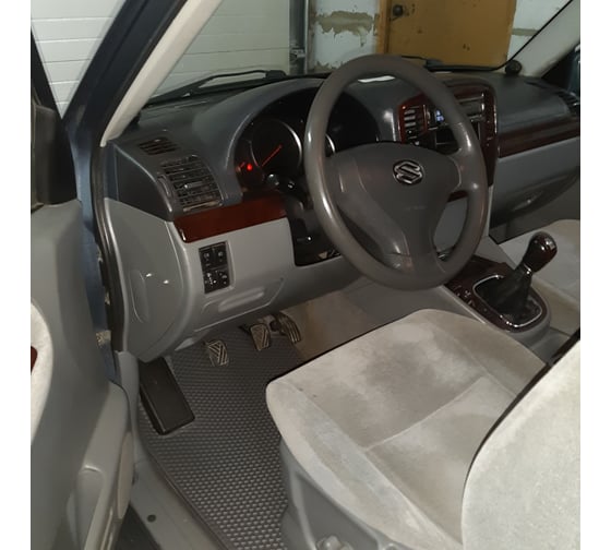 Ковры в салон автомобиля Eva Smart suzuki grand vitara xl-7 рестайлинг 7мест 2003 - 2006 эва сота чёрные c черной окантовкой 3055-B5B5-S