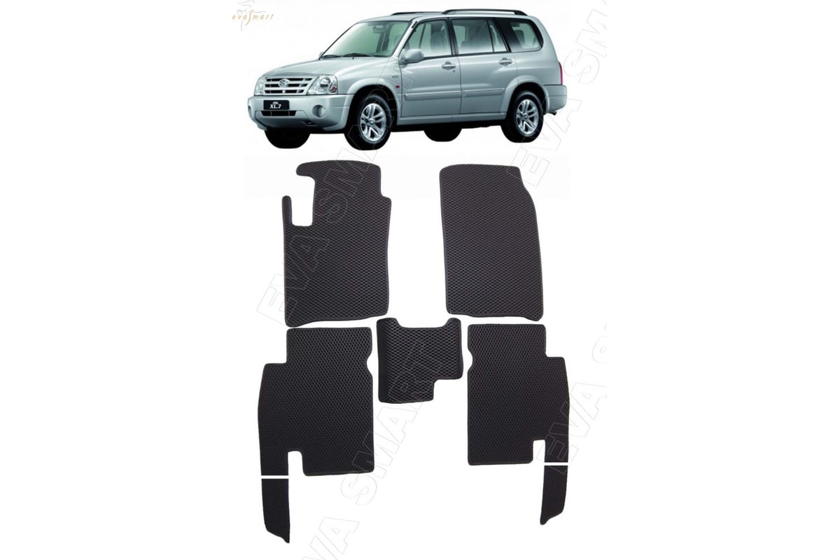 Ковры в салон автомобиля Eva Smart suzuki grand vitara xl-7 рестайлинг  7мест 2003 - 2006 эва сота бежевые c бежевой окантовкой 3055-A1A1-S -  заказать в интернет-магазине: цена, описание, отзывов - 1.