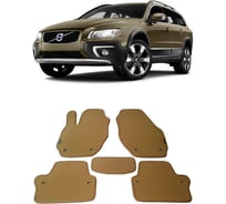 Ковры в салон автомобиля Eva Smart volvo xc70 ii рестайлинг 2013 - 2016 эва сота чёрные c синей окантовкой 2279-B5B2-S