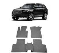 Ковры в салон автомобиля Eva Smart volvo xc90 ii 5мест 2014 - эва сота чёрные c красной окантовкой 1907-B5A7-S