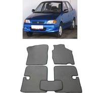 Ковры в салон автомобиля Eva Smart suzuki swift ii правый руль рестайлинг 1995 - 2003 эва сота бежевые c серой окантовкой 2513-A1B1-S