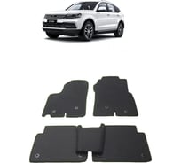 Ковры в салон автомобиля Eva Smart zotye coupa 2018 - эва сота серые c синей окантовкой 2856-B1B2-S
